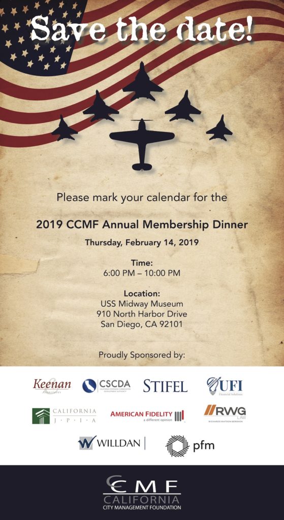 2019 CCMF Dinner Save the Date