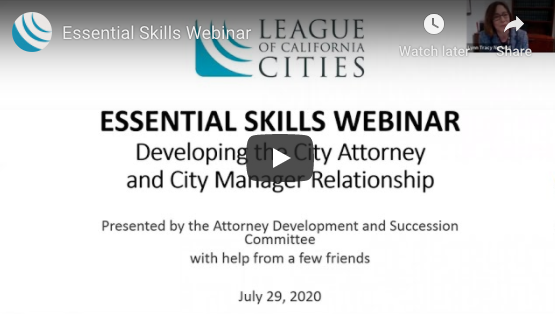 League of CA Cities Essential Skills Webinar